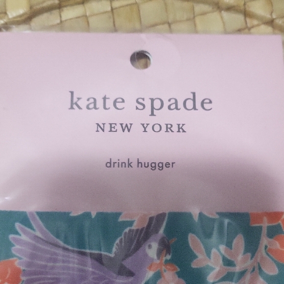 Kate Spade Teal and Coral Bird Drink Hugger - Picture 3 of 3